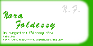 nora foldessy business card